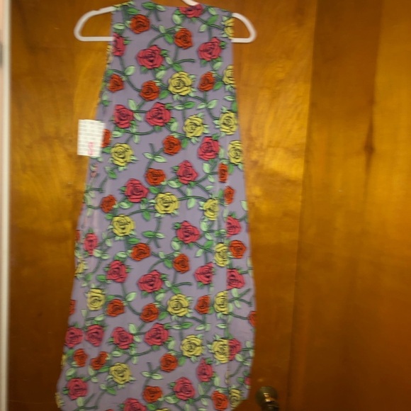 Lularoe joy rose print long vest/cardigan size S - Picture 3 of 5